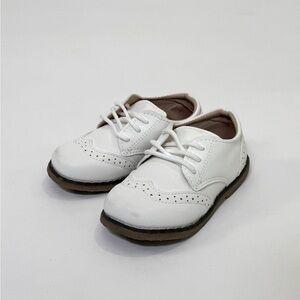 MG Baby Classic White Kids Brogue Shoes